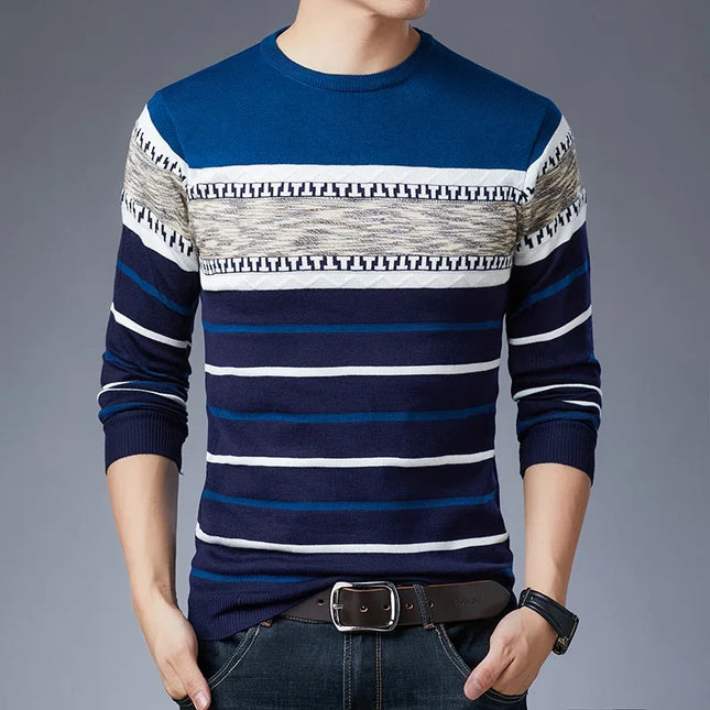 Zhejiang CN Mens Long Sleeve Pullover Sweater Autumn Winter by zapcart