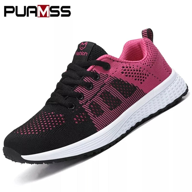 PUAMSSCN Women Platform Sneakers Breathable Running Shoes by zapcart