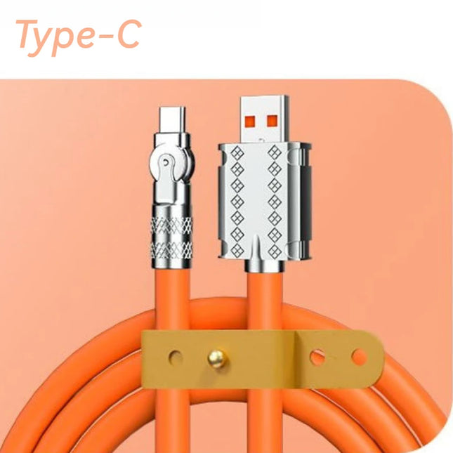 DIXSG 120W Fast Charge USB A to C Cable 180 Rotation by zapcart