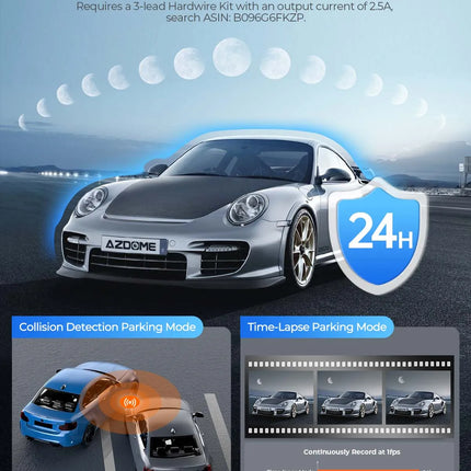 AZDOME M550 Pro Dash Cam 4K Front GPS Night Vision for Cars by zapcart