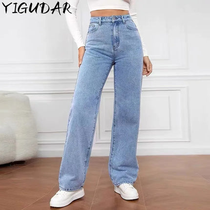 Yigudarcn Women High Waist Stretch Washed Denim Jeans by zapcart