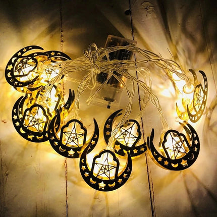 Wayfun Eid Mubarak Moon Star Light String for Ramadan Decor by zapcart
