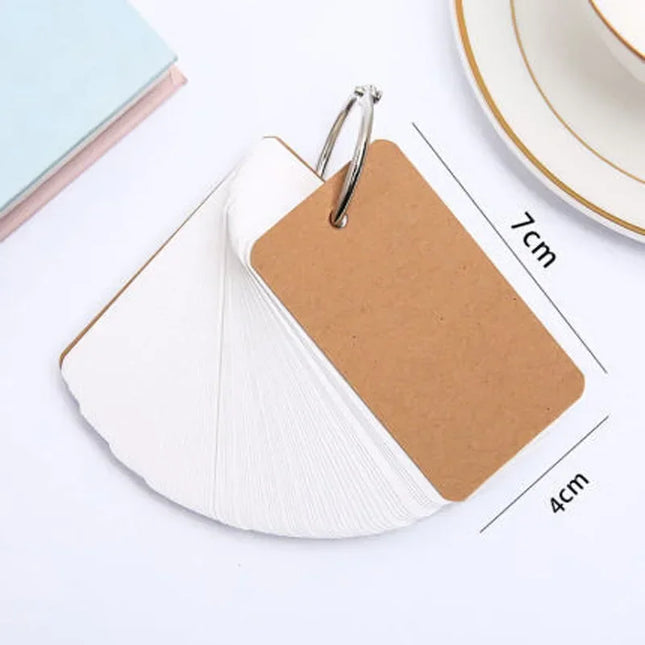 Moonbiffy Blank Pocket Memo Pad Ring 100 Sheets Students by zapcart