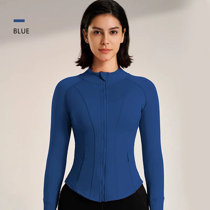 Women Outdoor Yoga Jacket Zip Top Breathable Quick Dry by zapcart
