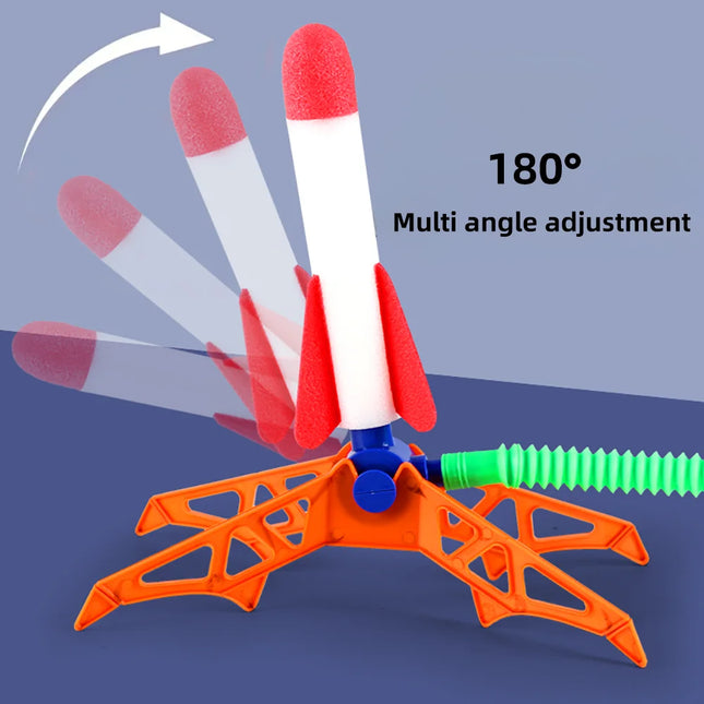 Kids Rocket Launcher Step Pump Power Air Stomp Outdoor Play by zapcart