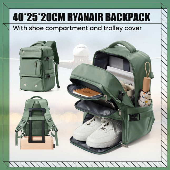 FLCCCN Anti Theft Travel Backpack Ryanair Cabin Bag Unisex by zapcart