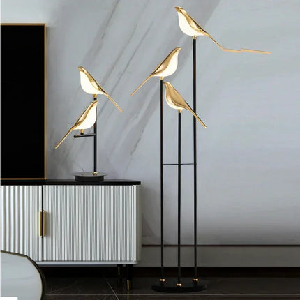 Jiankexing Bird Illumination LED Floor Lamp for Bedroom