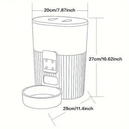 PAPIFEED Smart Cat Dog Automatic Feeder Wifi Remote Pets
