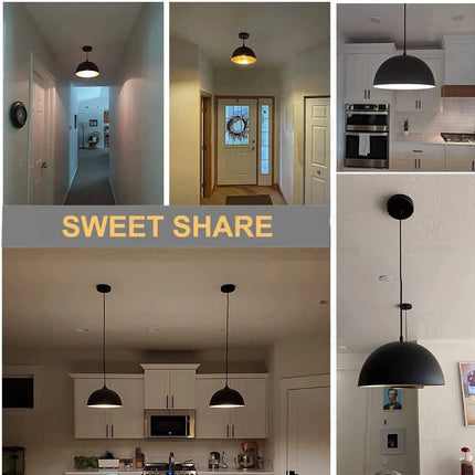 GEW Modern Pendant Lights Black Aluminum Semicircle Kitchen by zapcart