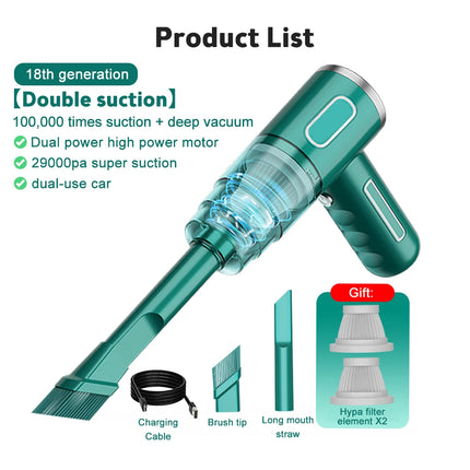 External 29000Pa Cordless Car Wet Dry Vacuum Dual Use by zapcart
