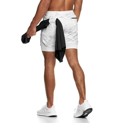 Ledpcn Men Quick Dry 2 In 1 Shorts For Beach Fitness by zapcart