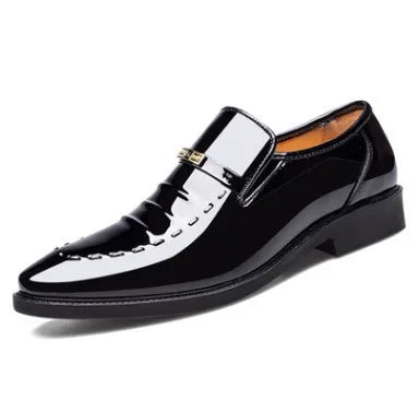 COZOK Patent Leather Men Dress Shoes Slip On For Office by zapcart