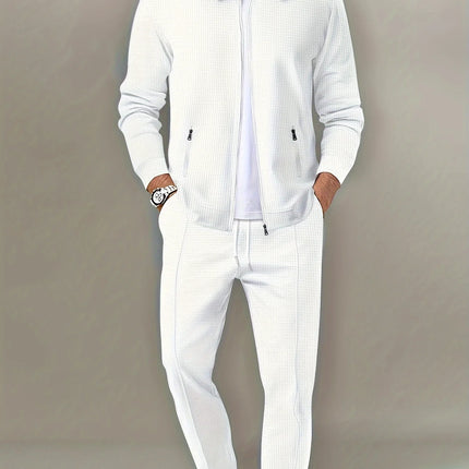 CN Zhejiang Men Slim Fit Jacket With Zipper Pocket Set by zapcart