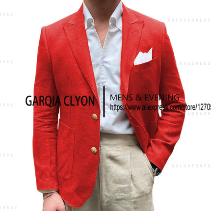 CN Jiangsu Just One Blazer Linen Suit For Men Wedding Ready by zapcart