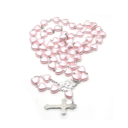 Catholic Porcelain Heart Rosary Car Ornament Mary Blessing by zapcart