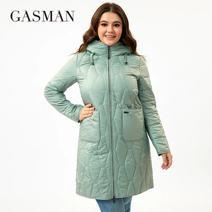 Gasman Womens Long Spring Down Parka Coat Lightweight Warm by zapcart