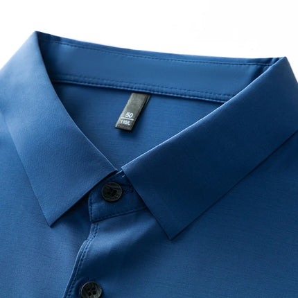 Choice Mens Business Casual Polo Shirt Badge Breathable by zapcart