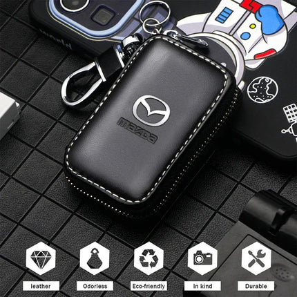 Mazda Leather Key Case Multi Function Key Bag For Mazda Owners