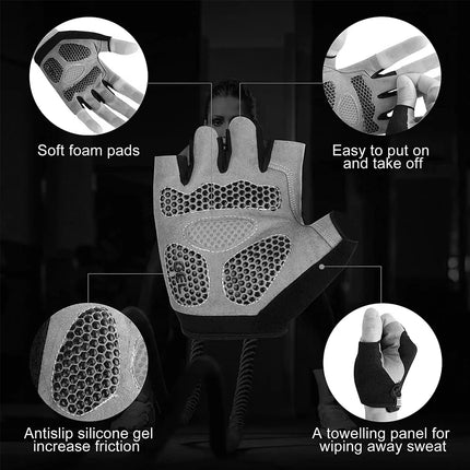 Kids Half Finger Cycling Gloves Breathable Non-Slip Gel by zapcart