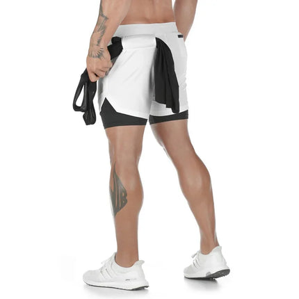 Ledpcn Men Quick Dry 2 In 1 Shorts For Beach Fitness by zapcart