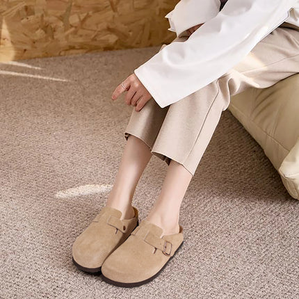 Kidmi Womens Genuine Suede Clogs With Soft Footbed by zapcart