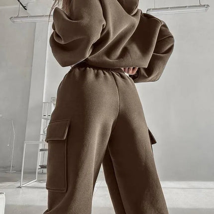 Women Two Piece Hoodies And Pants Set Cozy Relaxed Fit by zapcart