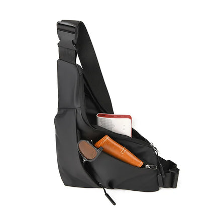 Anti Theft Chest Bag for Men Leather Crossbody Wallet by zapcart