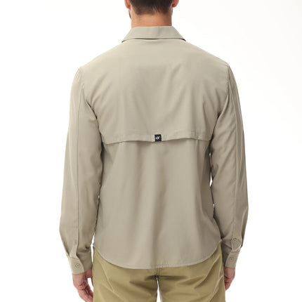 Men UPF 50 Fishing Shirt Back Mesh Sun Protection Casual by zapcart