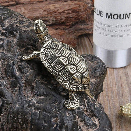 Choice Copper Turtle Statue Vintage Brass Desktop Feng Shui by zapcart