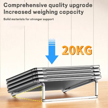 Aluminum Laptop Stand Height Increase Folding Anti Slip by zapcart