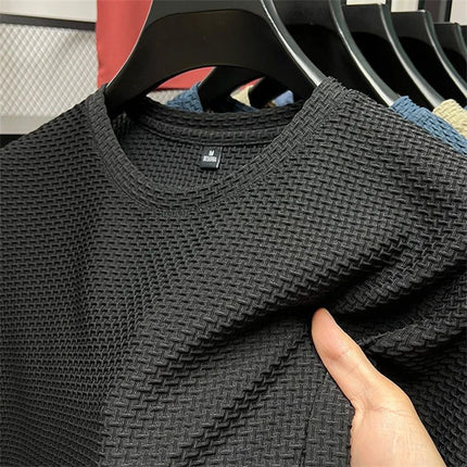 Men Ice Silk Mesh T Shirt Summer Short Sleeve Cooling Tee by zapcart