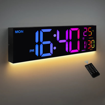 Zapcart 16 Digital Wall Clock With LED Display Living Room