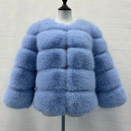 FANPUGUIZHEN Pink Faux Fur Coat For Women Warm And Elegant by zapcart