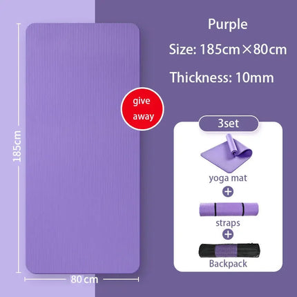 NBR Waterproof Dense Rebound Yoga Mat Non Slip For Home Gym by zapcart