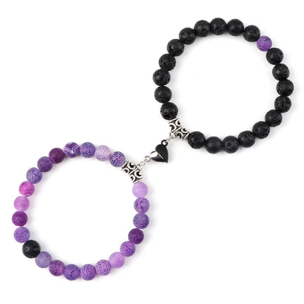 Reliatonny Natural Stone Beads Bracelet For Lovers Magnet by zapcart