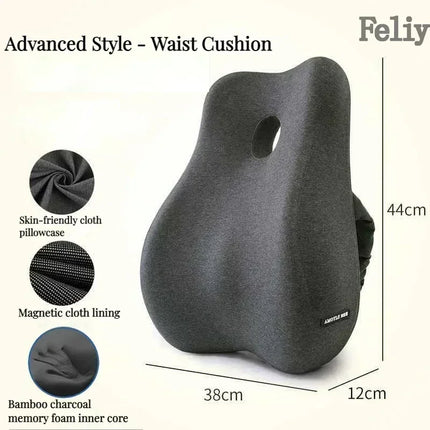 Feliy Memory Foam Office Chair Cushion Lumbar Support by zapcart