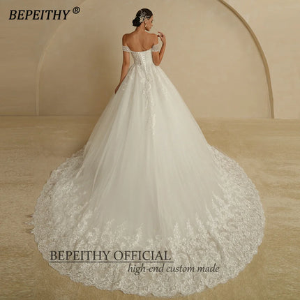 BEPEITHY Ivory Dazzling Sleeveless Bride Wedding Dress by zapcart