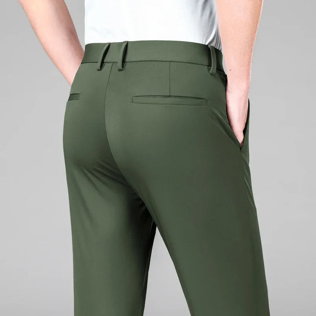 Scarlett Queen Mens New Ice Silk Stretch Office Suit Pants by zapcart