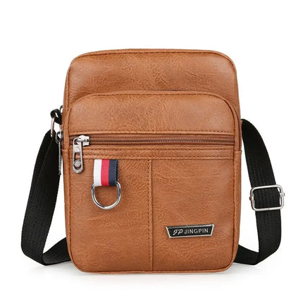 CN Men PU Leather Messenger Bag Waterproof Large Capacity by zapcart