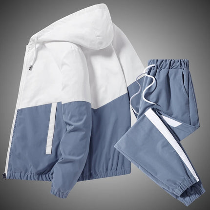 MISNIKICN Men Tracksuit Hooded 2 Piece Casual Sports Set by zapcart