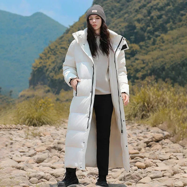 CN Fujian Goose Down Jacket Unisex Long Hooded Parka by zapcart