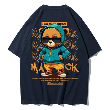 Teekossc Bear Pattern Cotton T Shirt Men Breathable by zapcart