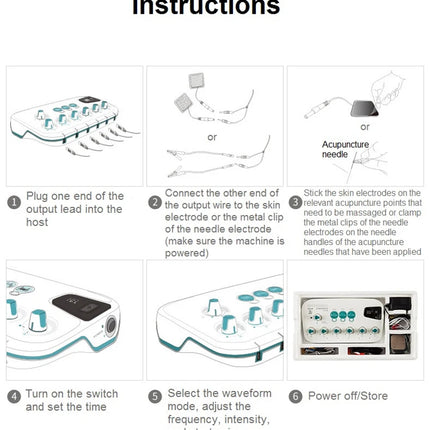 VamsLuna 6Channel Electroacupuncture Stimulator for Nerve by zapcart