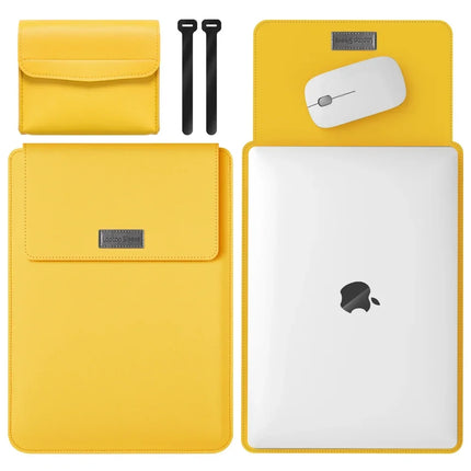 PU Leather Laptop Sleeve for MacBook 13 14 16 15 Inch by zapcart