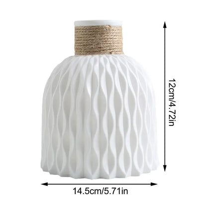 Choice Rope Plastic Vase DIY Flower Pot For Stylish Homes by zapcart