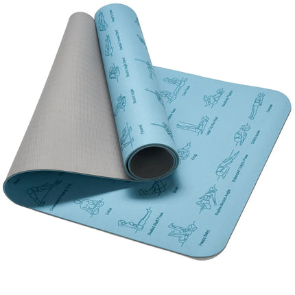 Eco Friendly TPE Yoga Mat Non Slip 5mm 183x61 For Pilates by zapcart