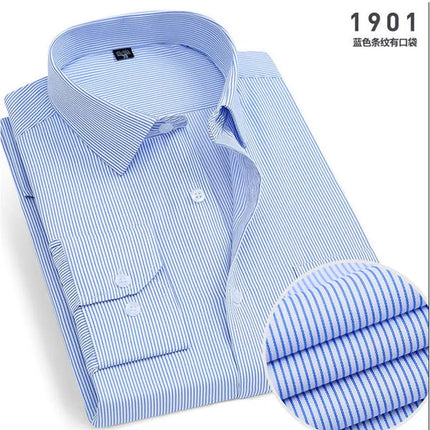 CN Zhejiang Mens Non Iron Striped Shirt Slim Fit Breathable by zapcart