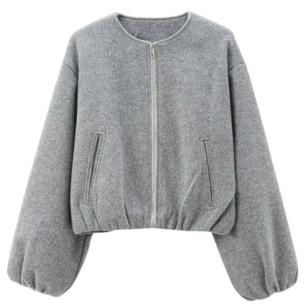 XNWMNZ Women Soft Bomber Jacket Autumn Winter Warm Coat by zapcart