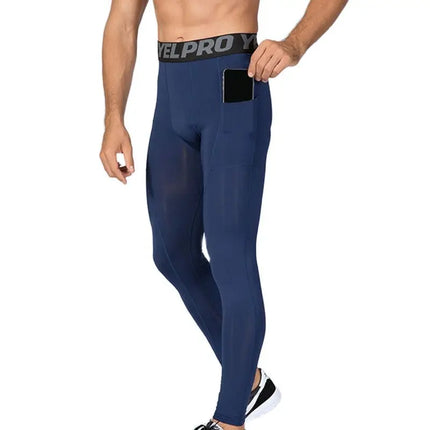 YOUNAXIN Men's Basketball Compression Pants With Pocket by zapcart
