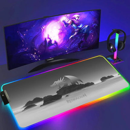 Redragon RGB Gaming Mouse Pad Non Slip Luminous Surface by zapcart